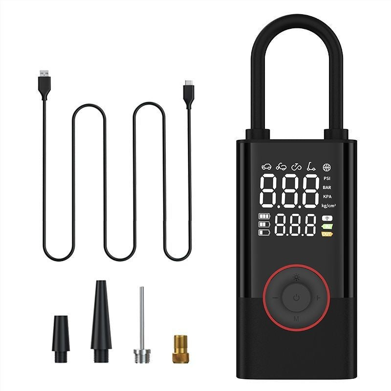 Luvandor AeroPress Akku-Luftpumpe mit Digitaldisplay & LED-Licht (25L/Min)