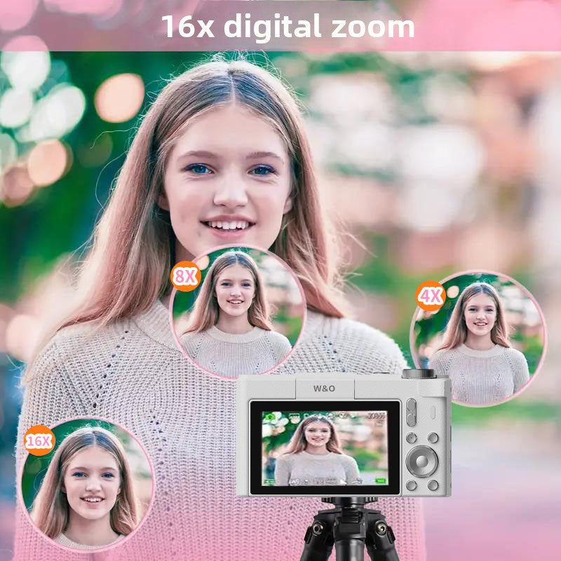 Luvandor 4K VlogCam Kompakte Digitalkamera mit 3.0" Schwenk-Display & Selfie-Modus