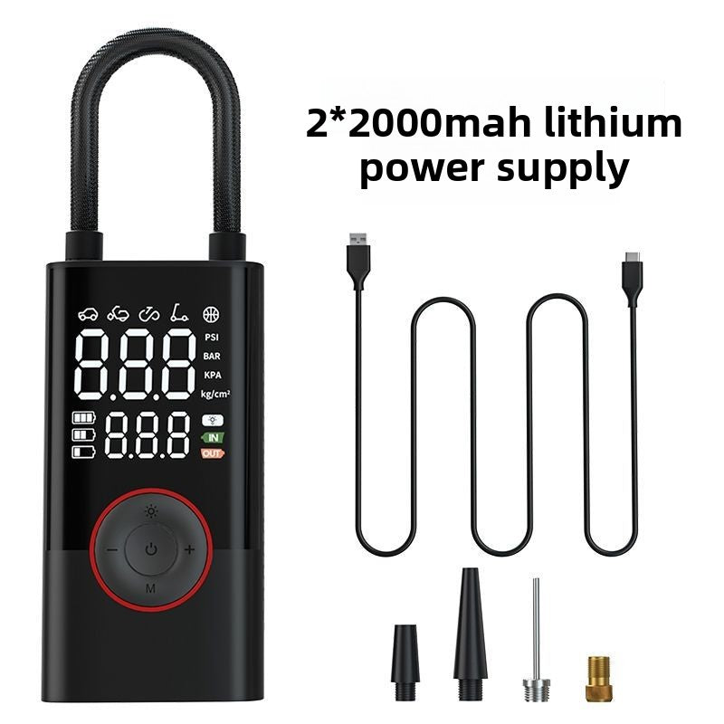 Luvandor AeroPress Akku-Luftpumpe mit Digitaldisplay & LED-Licht (25L/Min)