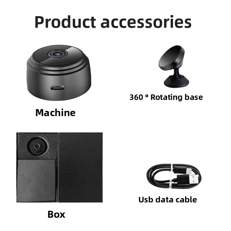 Luvandor NanoWatch Ultrakompakte magnetische WLAN-Sicherheitskamera (Full HD | Nachtsicht)