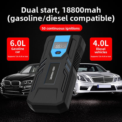 Luvandor PowerRescue Mobiler Auto-Starthilfe-Jumpstarter & 12V Powerbank